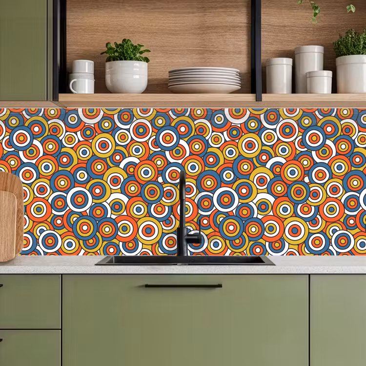 Kitchen splashback - Pattern - Retro - Circle — 8