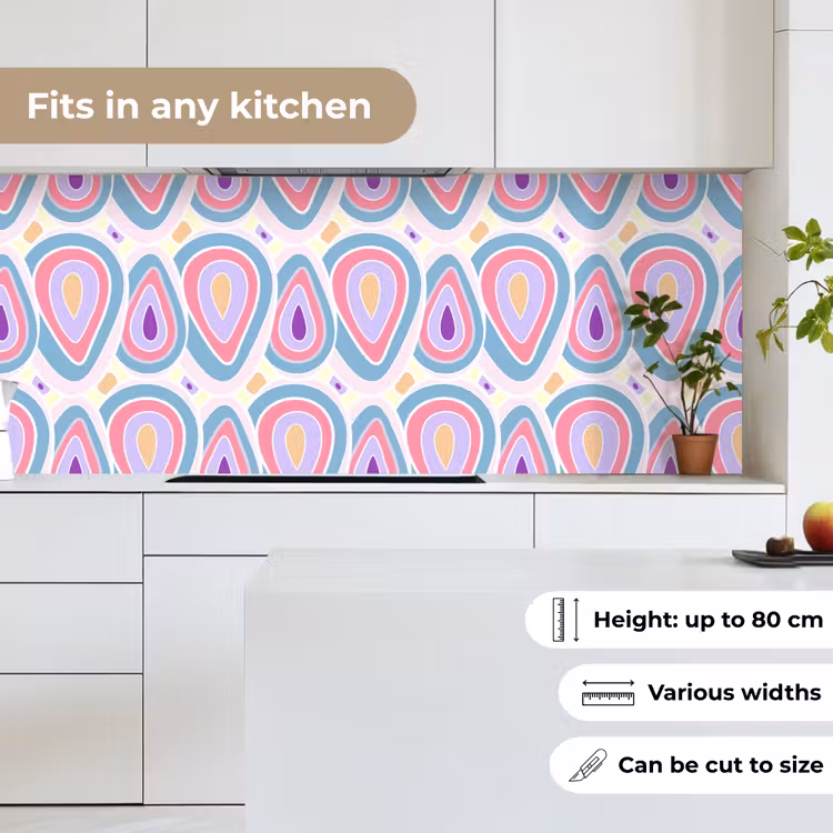 Kitchen splashback - Pattern - Agate - Retro - Purple — 7