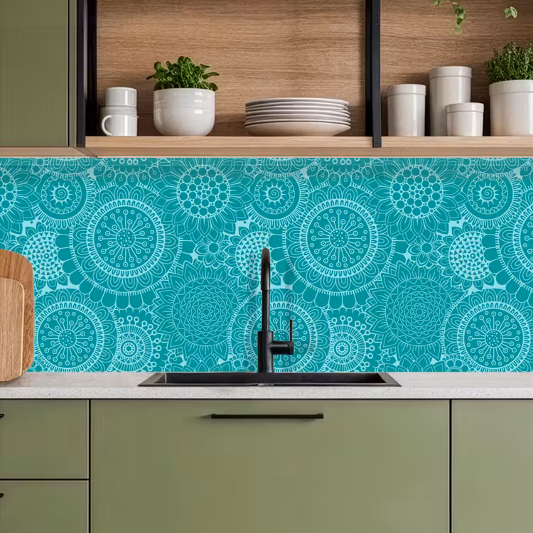 Kitchen splashback - Pattern - Sunflowers - Mandala — 8