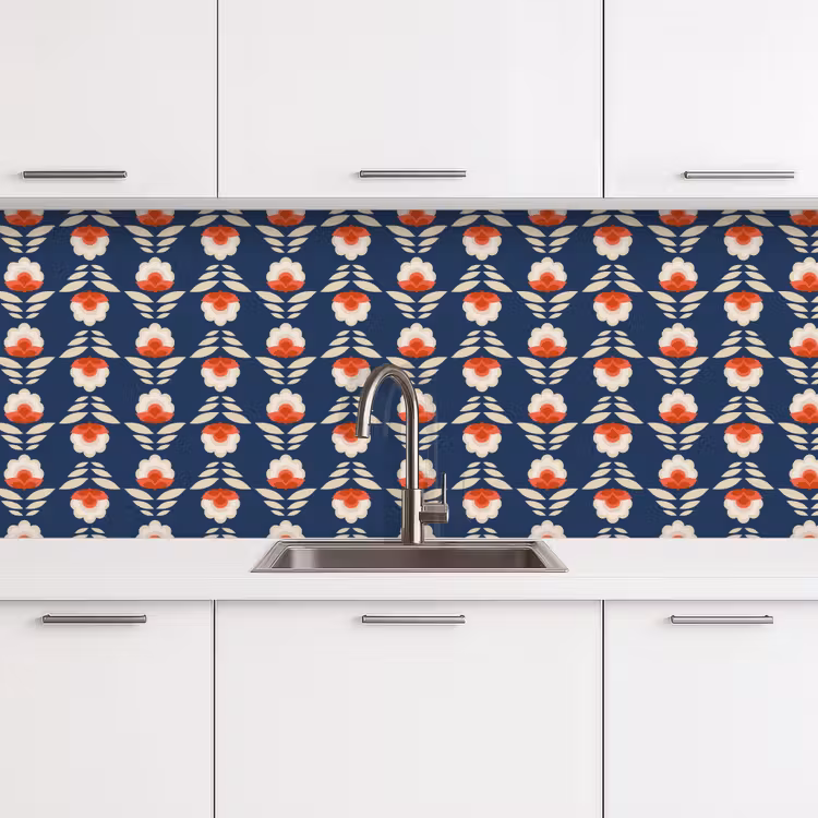 Kitchen splashback - Patterns - Abstract - Flowers — 4