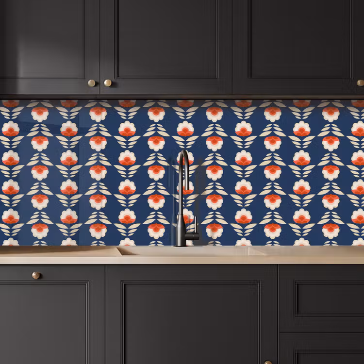Kitchen splashback - Patterns - Abstract - Flowers — 6