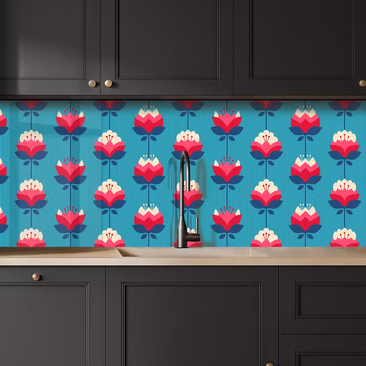 Kitchen splashback - Patterns - Retro - Lily — 6