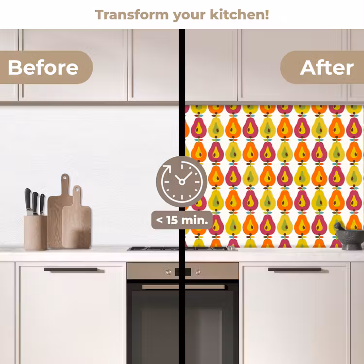 Kitchen splashback - Retro - Design - Pear - Fruit — 3