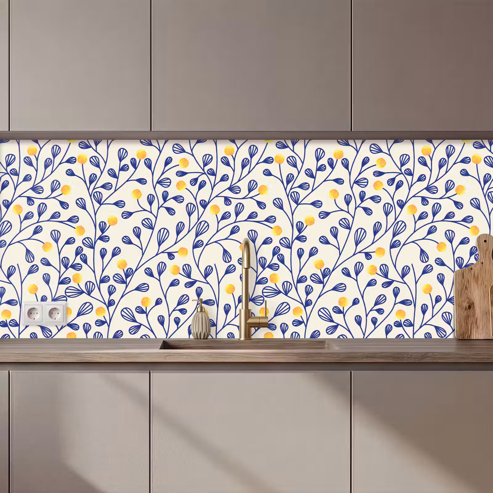 Kitchen splashback - Patterns - Yellow - Minimalist — 1