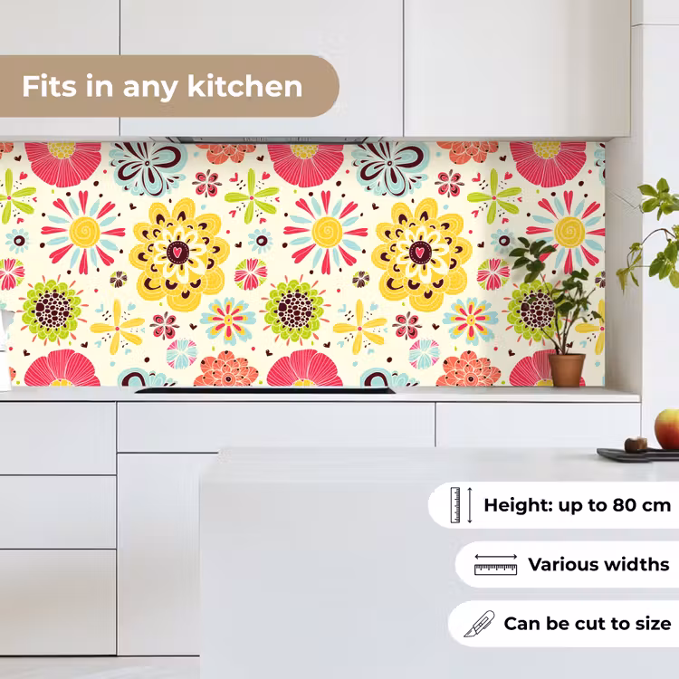 Kitchen splashback - Heart - Flowers - Patterns — 7