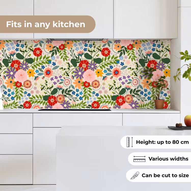 Kitchen splashback - Leaves - Flowers - Design — 7