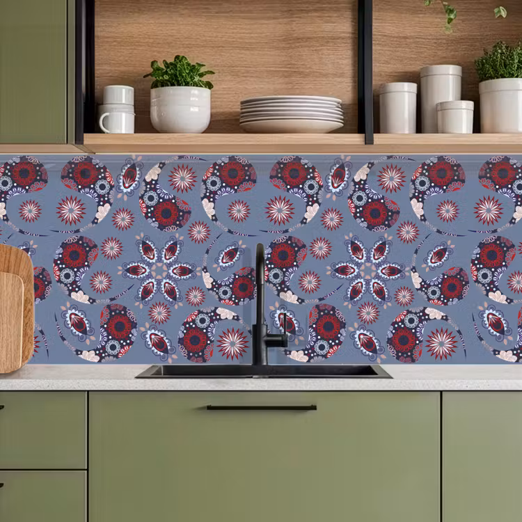 Kitchen splashback - Paisley - Flowers - Patterns — 8