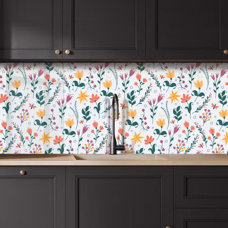 Kitchen splashback - Patterns - Flowers - Leaves — 6