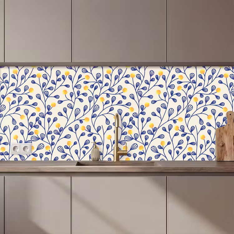 Kitchen splashback - Patterns - Yellow - Minimalist — 1