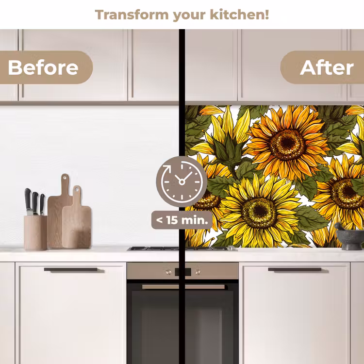 Kitchen splashback - Sunflower - Vintage - Design — 3