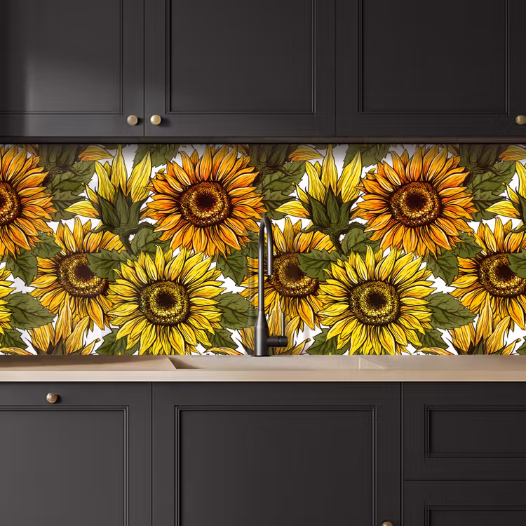 Kitchen splashback - Sunflower - Vintage - Design — 6