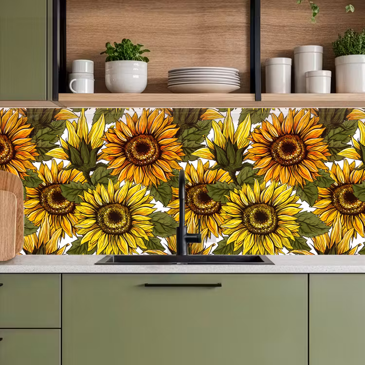 Kitchen splashback - Sunflower - Vintage - Design — 8