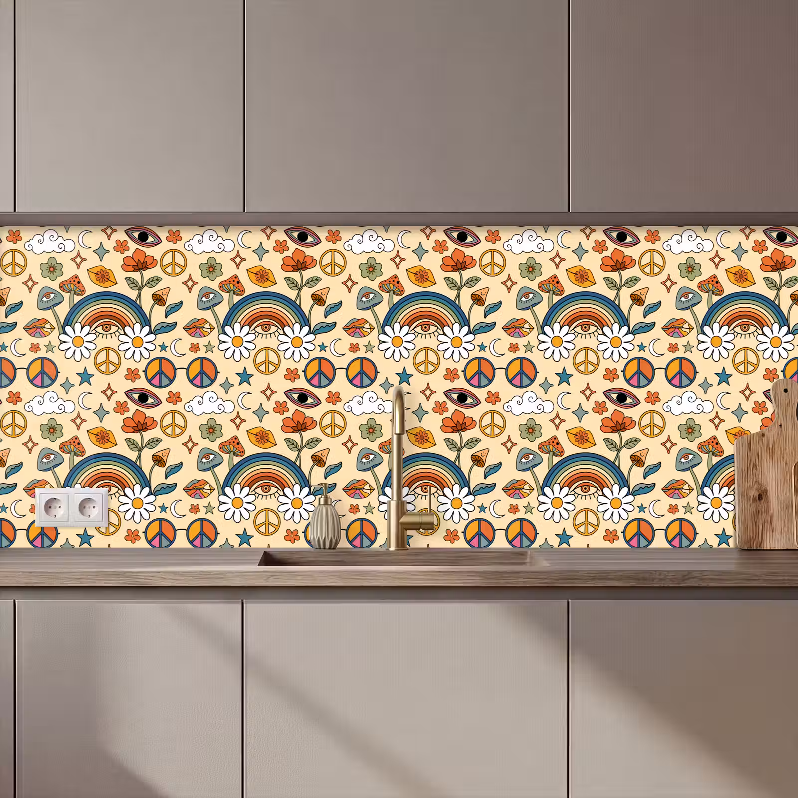 Kitchen splashback - Vintage - Patterns - Summer — 1