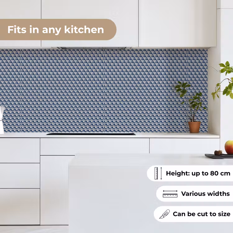 Kitchen splashback - Japan - Blue - White - Patterns — 7