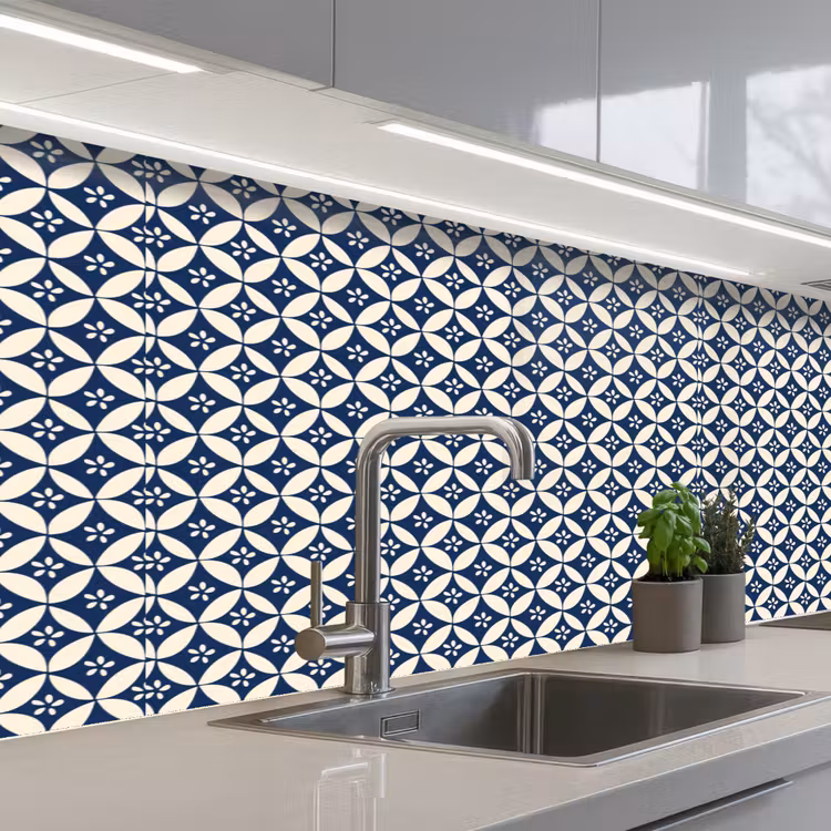 Kitchen splashback - Japan - Patterns - Blue — 2