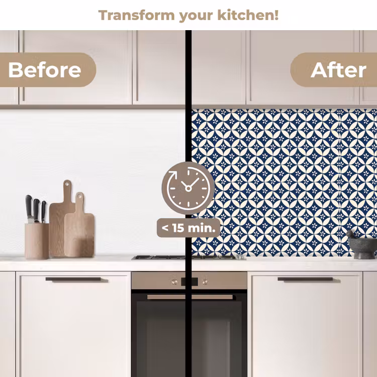 Kitchen splashback - Japan - Patterns - Blue — 3