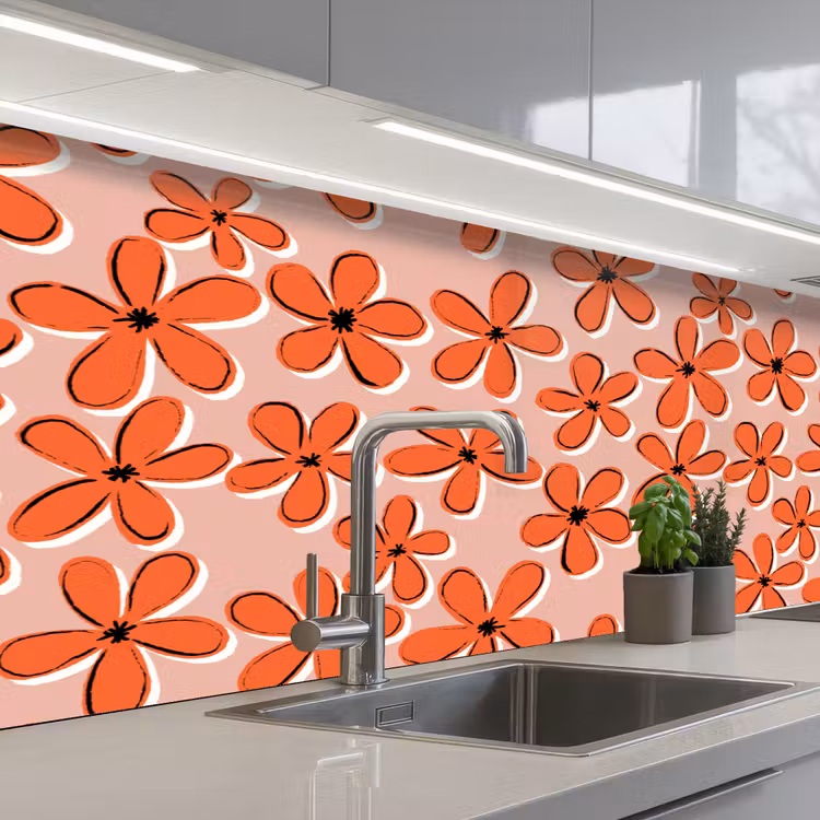 Kitchen splashback - Patterns - Vintage - Flower — 2
