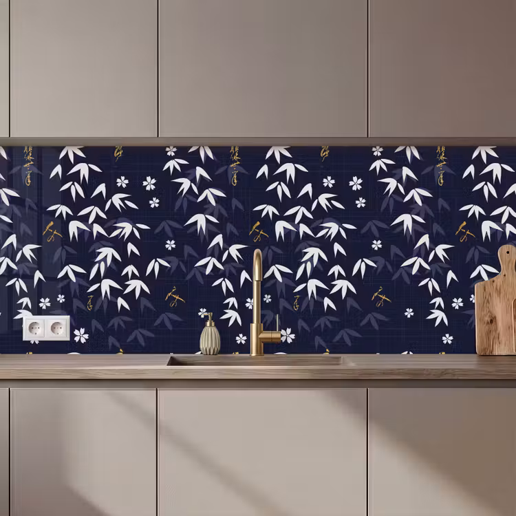 Kitchen splashback - Sakura - Blossom - Pattern - Japan — 1