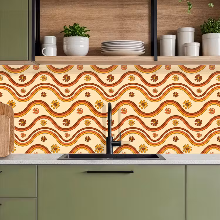 Kitchen splashback - Vintage - Patterns - Rainbow — 8
