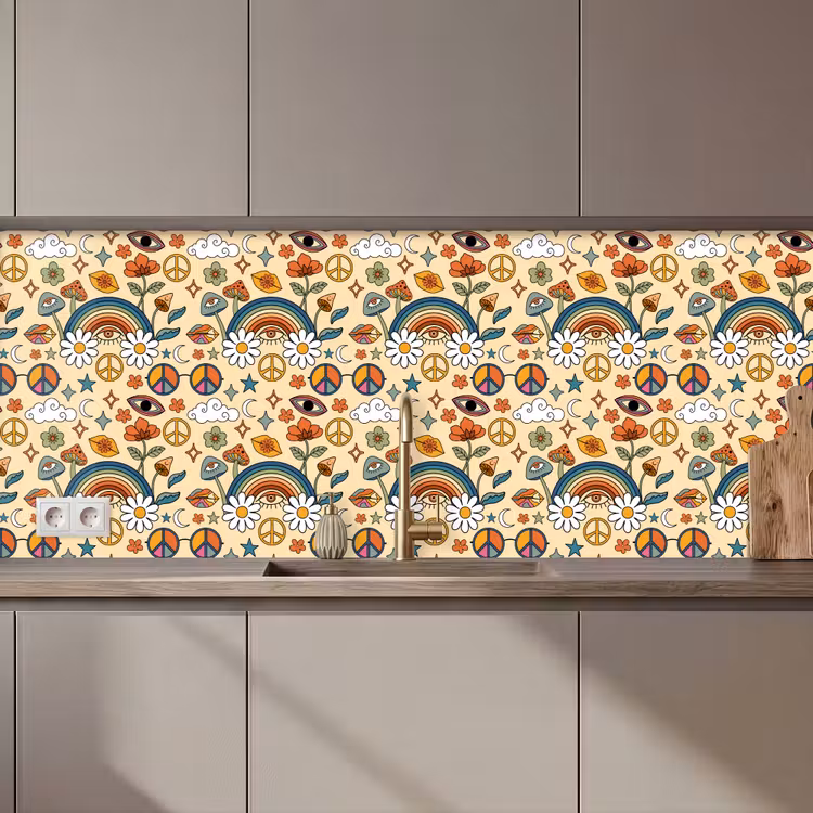 Kitchen splashback - Vintage - Patterns - Summer — 1