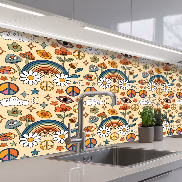 Kitchen splashback - Vintage - Patterns - Summer — 2
