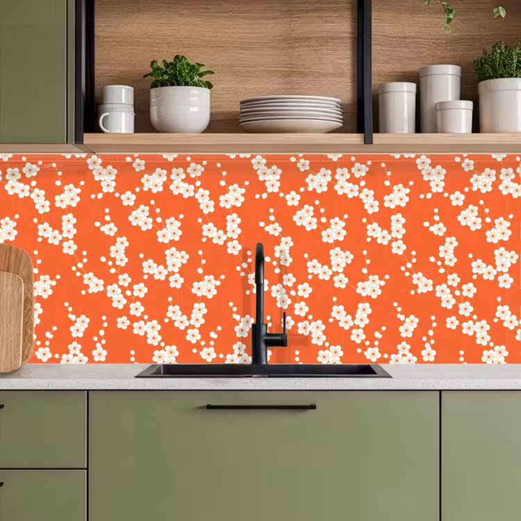 Kitchen splashback - Sakura - Flowers - Pattern - Japan — 8