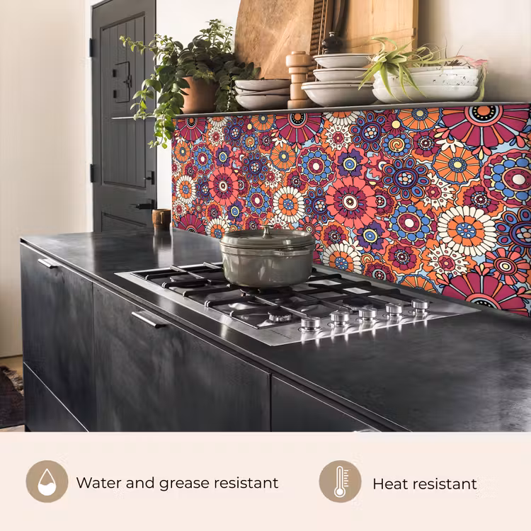 Kitchen splashback - Vintage - Patterns - Flowers - Plants — 5