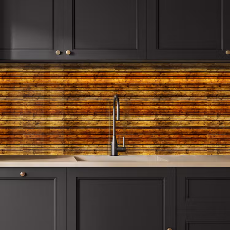 Kitchen splashback - Vintage - Wood - Patterns - Shelves — 6