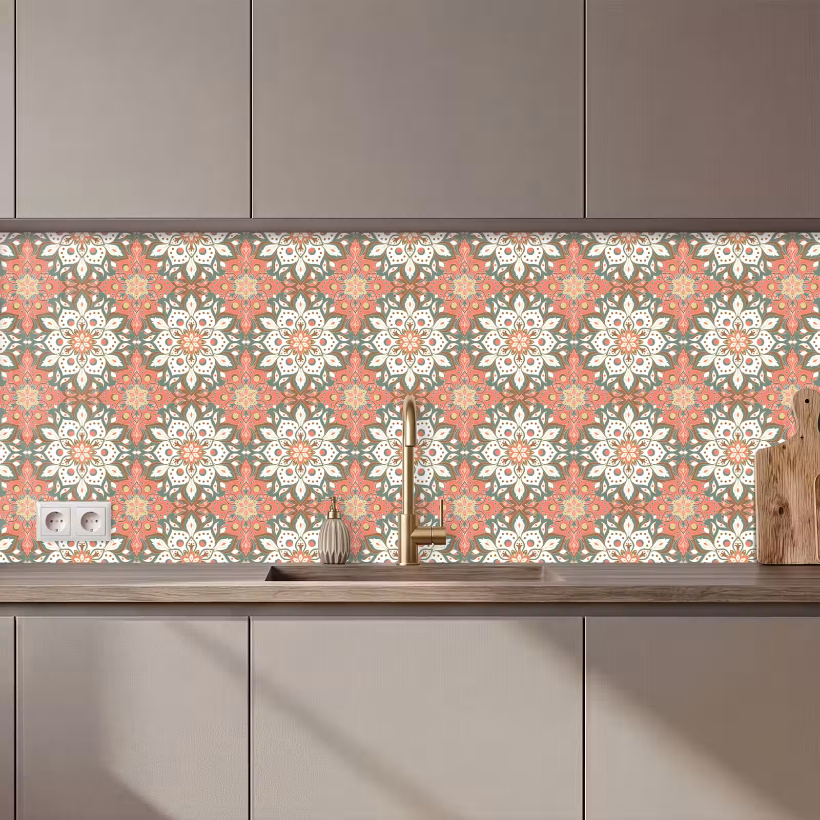Kitchen splashback - Vintage - Flowers - Mandala - Patterns — 1