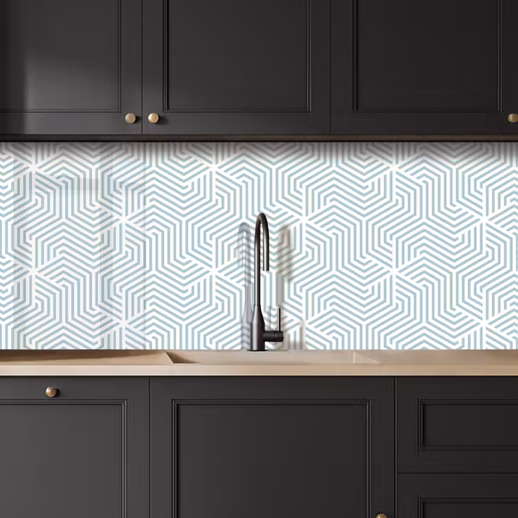 Kitchen splashback - Geometry - Line - Green - Pattern — 6