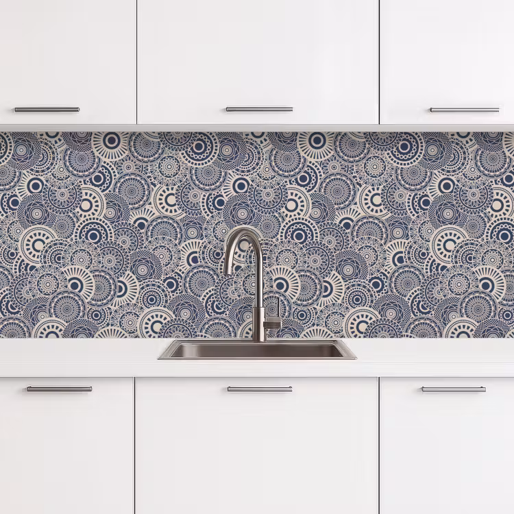 Kitchen splashback - Mandala - Blue - Pattern — 4
