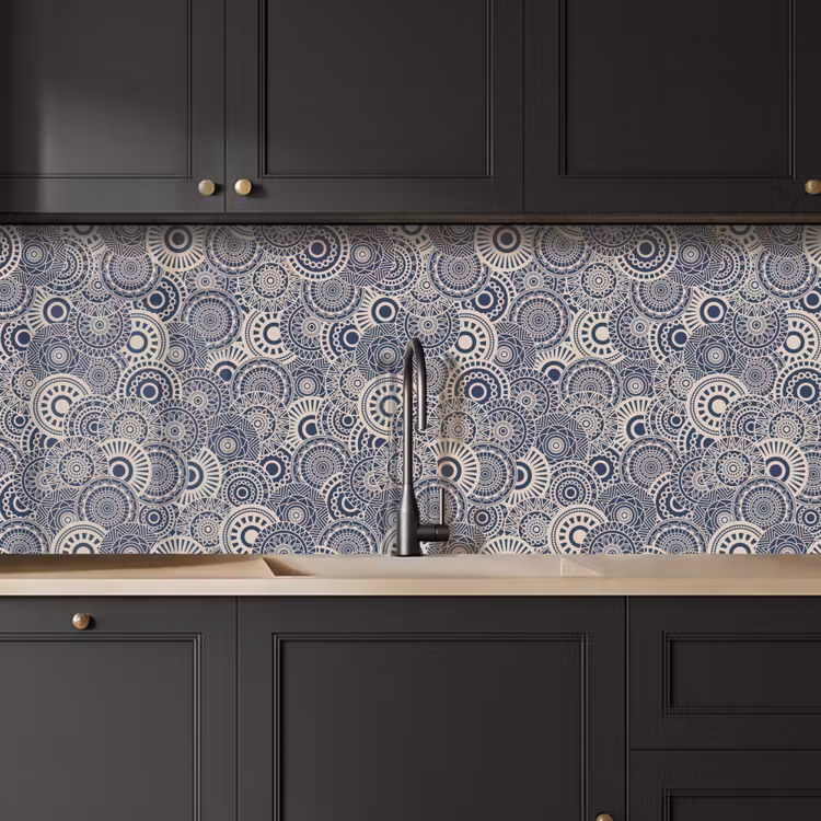 Kitchen splashback - Mandala - Blue - Pattern — 6