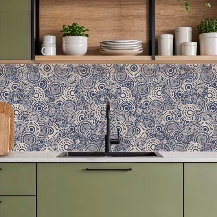 Kitchen splashback - Mandala - Blue - Pattern — 8