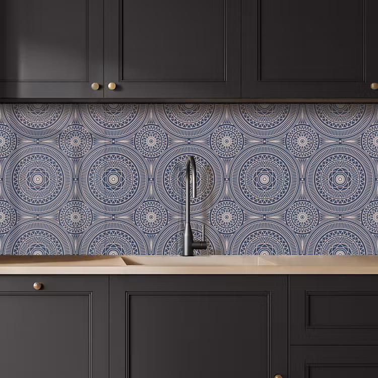 Kitchen splashback - Mandala - Blue - Pattern - Abstract — 6