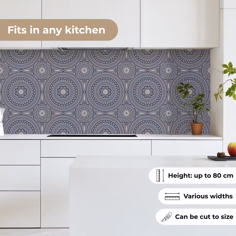 Kitchen splashback - Mandala - Blue - Pattern - Abstract — 7