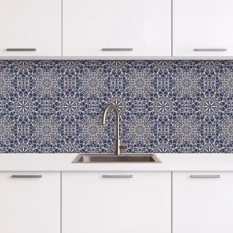 Kitchen splashback - Mandala - Blue - Patterns — 4