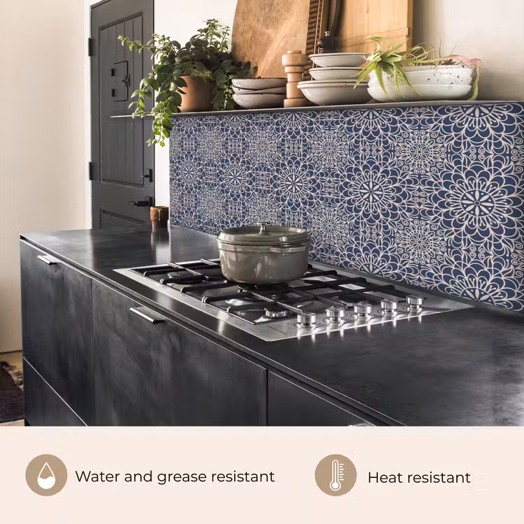 Kitchen splashback - Mandala - Blue - Patterns — 5