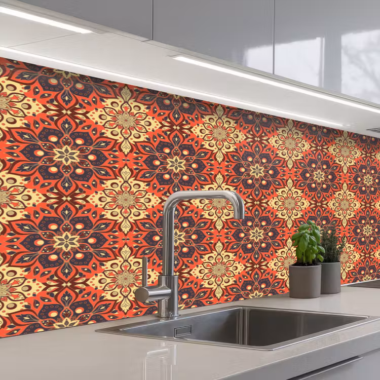 Kitchen splashback - Mandala - Flowers - Boho - Patterns — 2