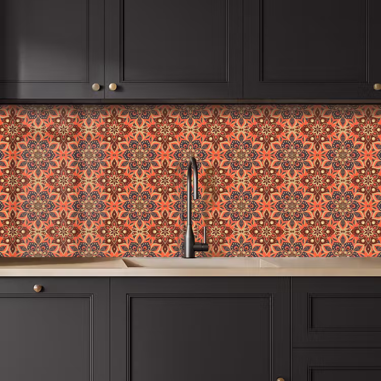 Kitchen splashback - Mandala - Flowers - Pattern - Retro — 6