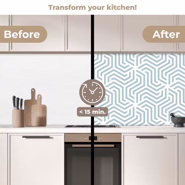 Kitchen splashback - Pattern - Line - Design - Green — 3