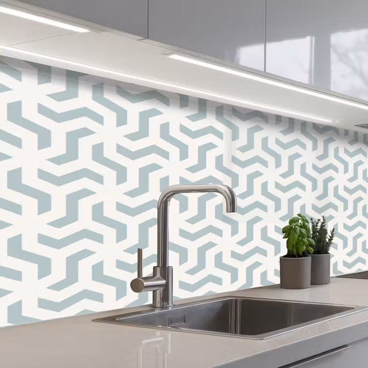 Kitchen splashback - Patterns - Abstract - Green - Geometry — 2