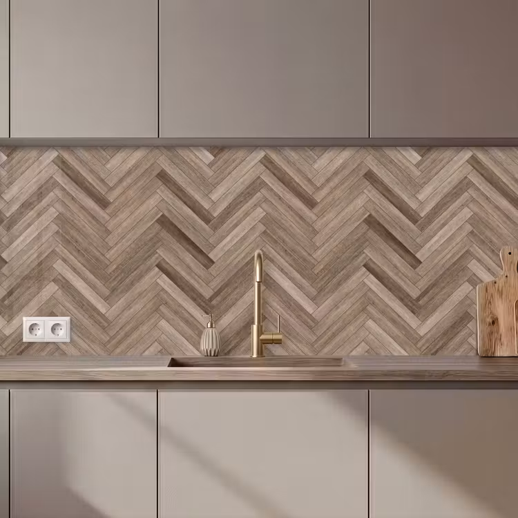 Kitchen splashback - Patterns - Wood - Brown — 1