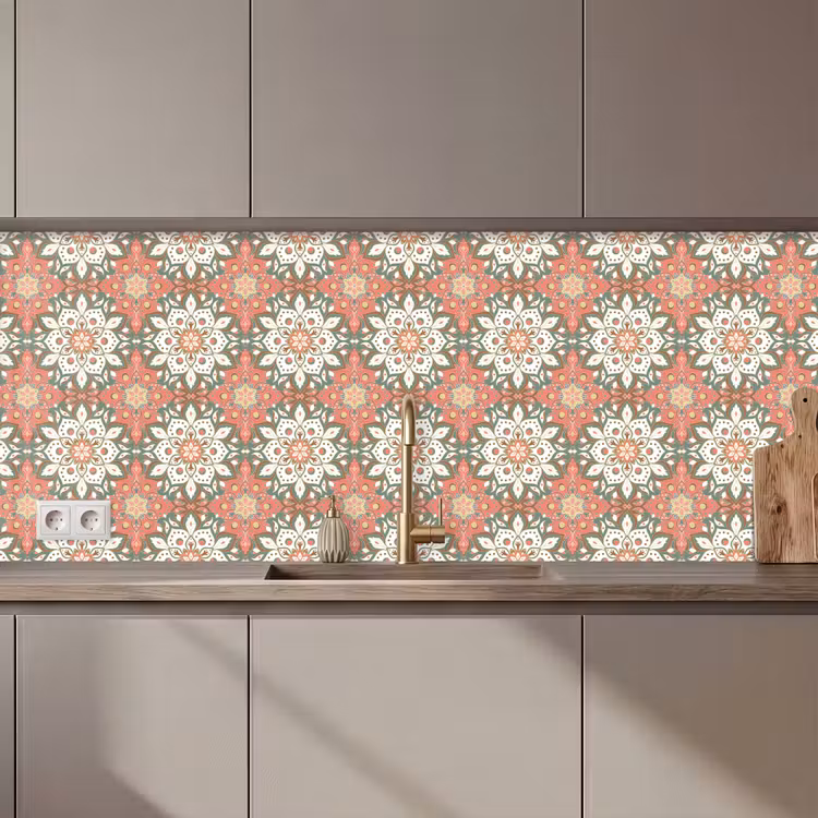 Kitchen splashback - Vintage - Flowers - Mandala - Patterns — 1