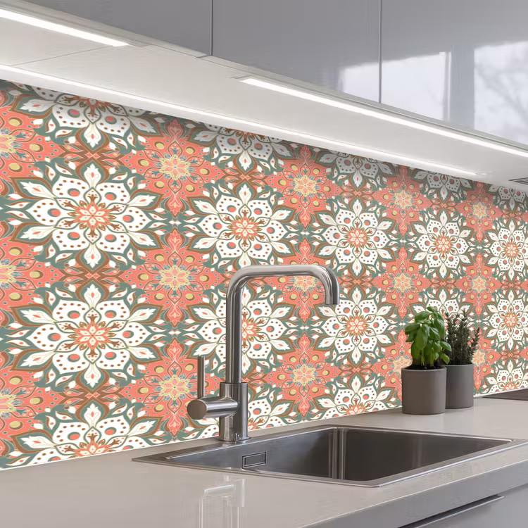 Kitchen splashback - Vintage - Flowers - Mandala - Patterns — 2