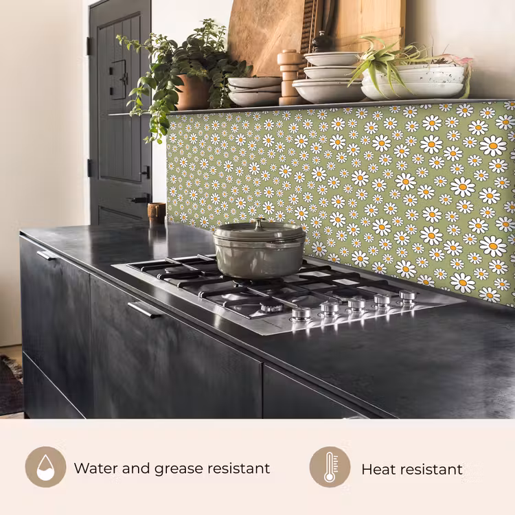 Kitchen splashback - Vintage - Patterns - Daisies — 5