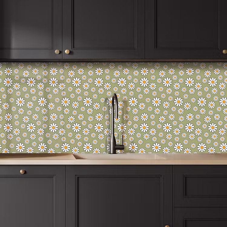 Kitchen splashback - Vintage - Patterns - Daisies — 6
