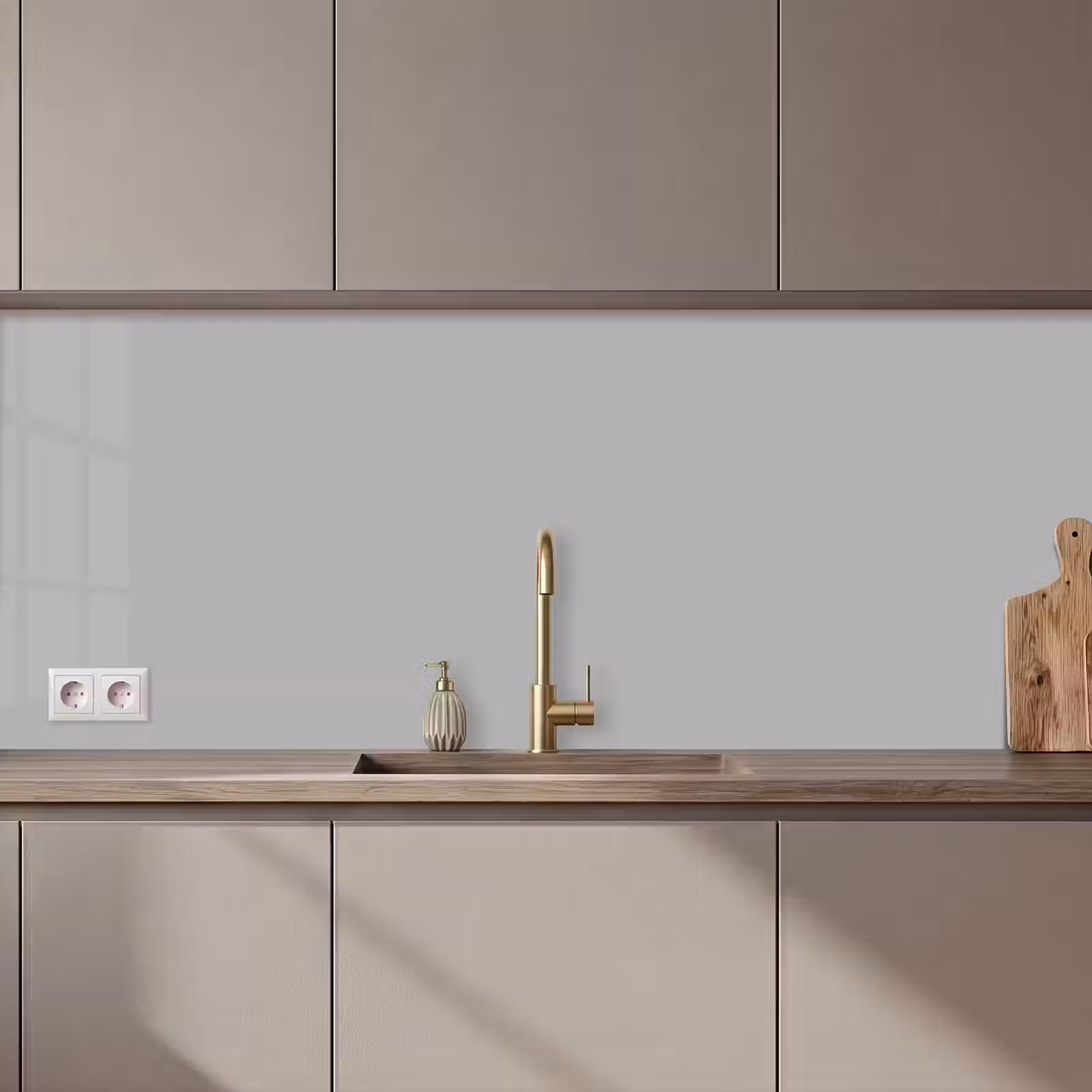 Kitchen splashback - Gray - Solid print — 1