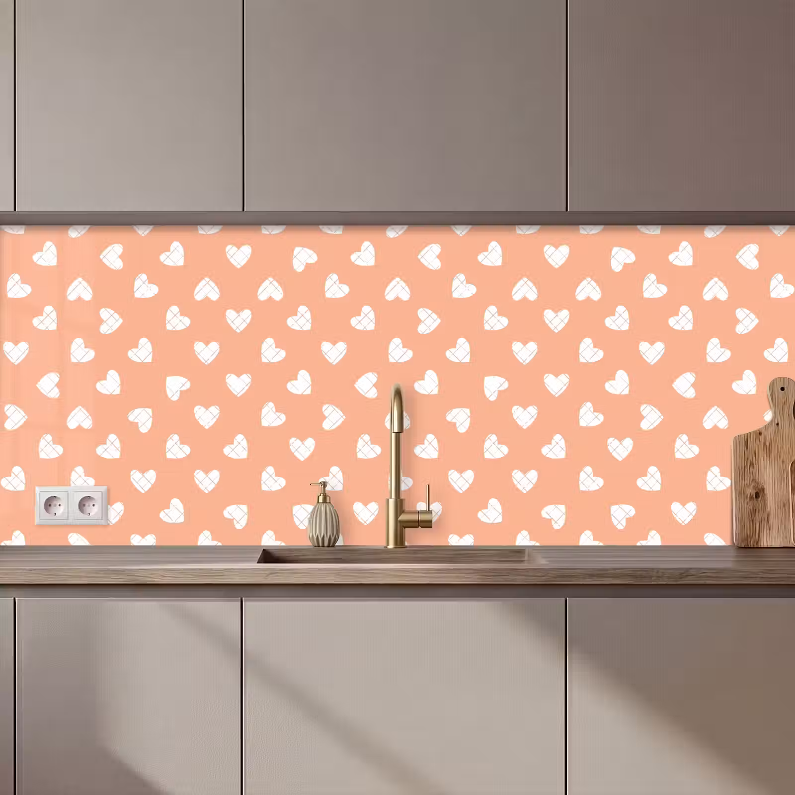 Kitchen splashback - Patterns - Abstract - Heart - Geometry — 1