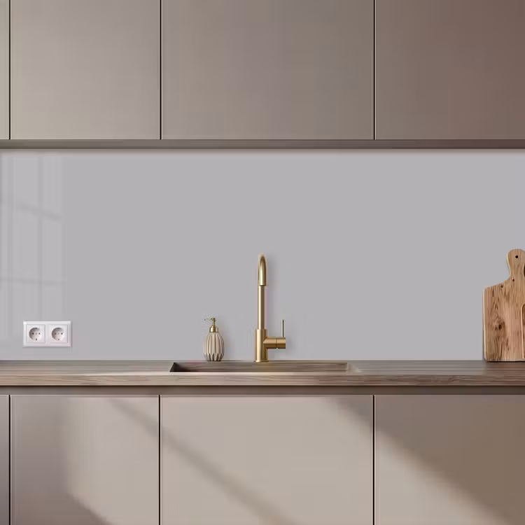 Kitchen splashback - Gray - Solid print — 1