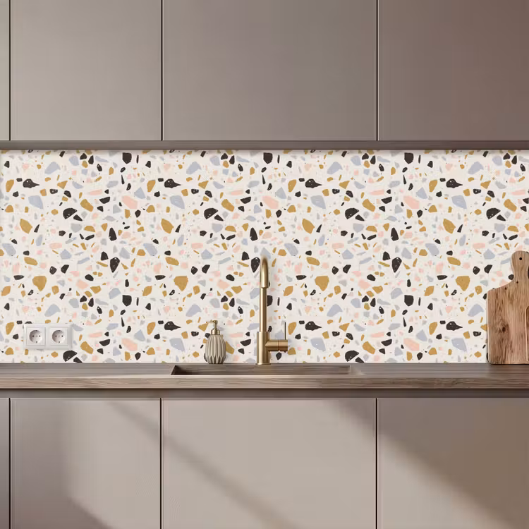 Kitchen splashback - Terrazzo - Pattern - Neutral - Soft - Multi — 1